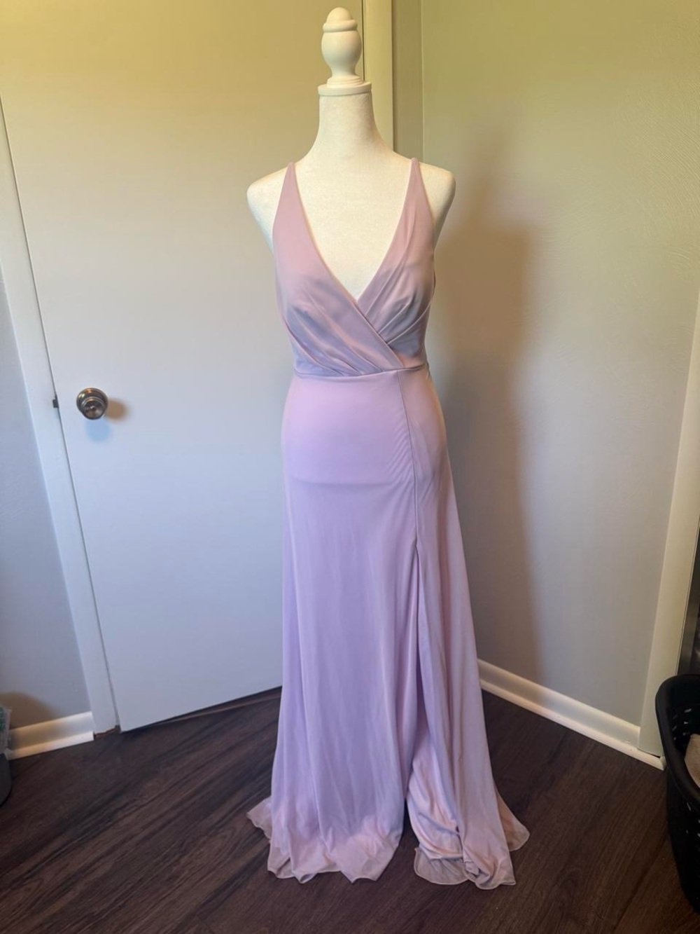 Azazie Lilac Surplice V-Neck Maxi Dress